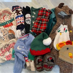 Lot of Baby Girls Holiday Clothing